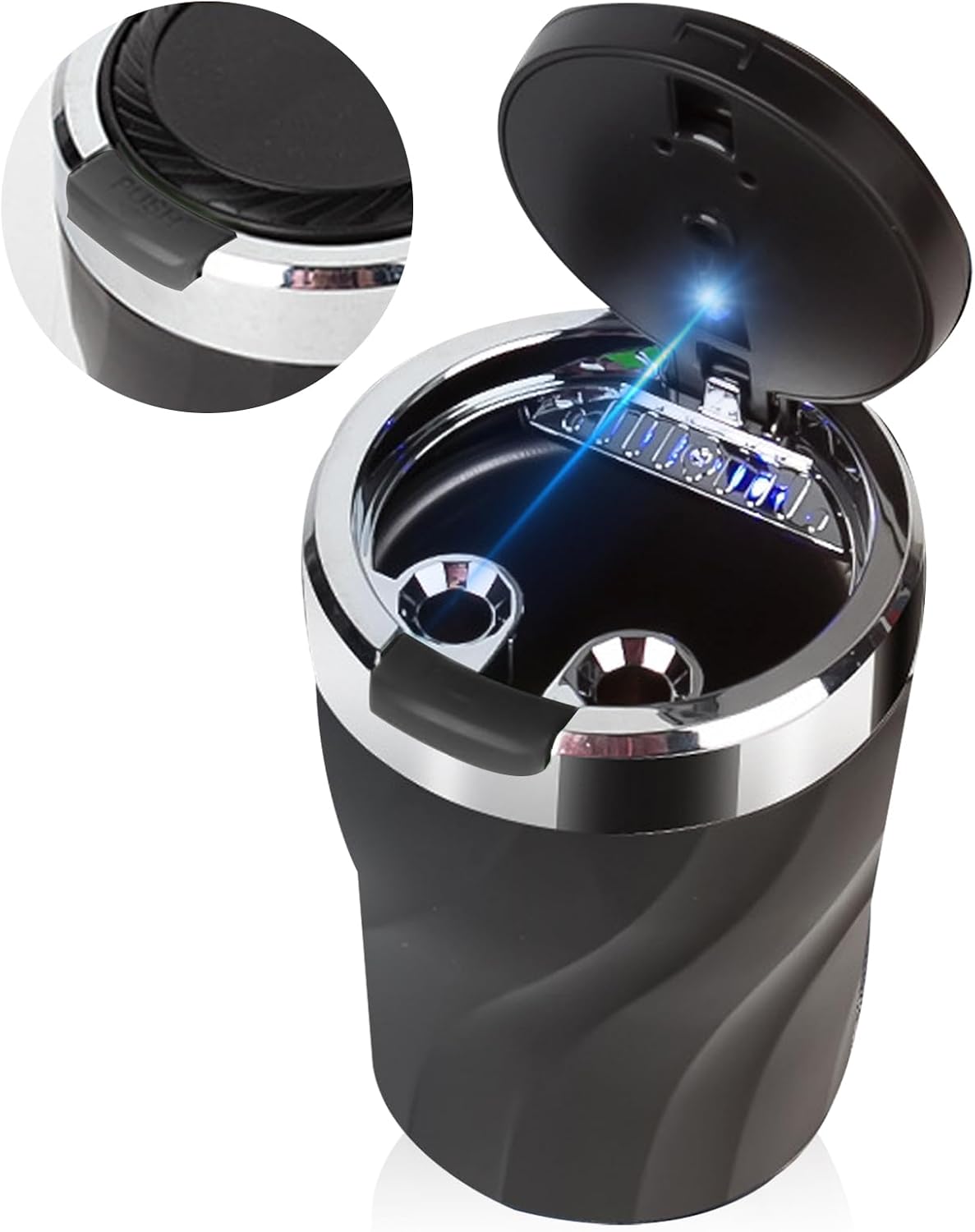 Scrumiera auto eleganta si compacta, Anti-Miros