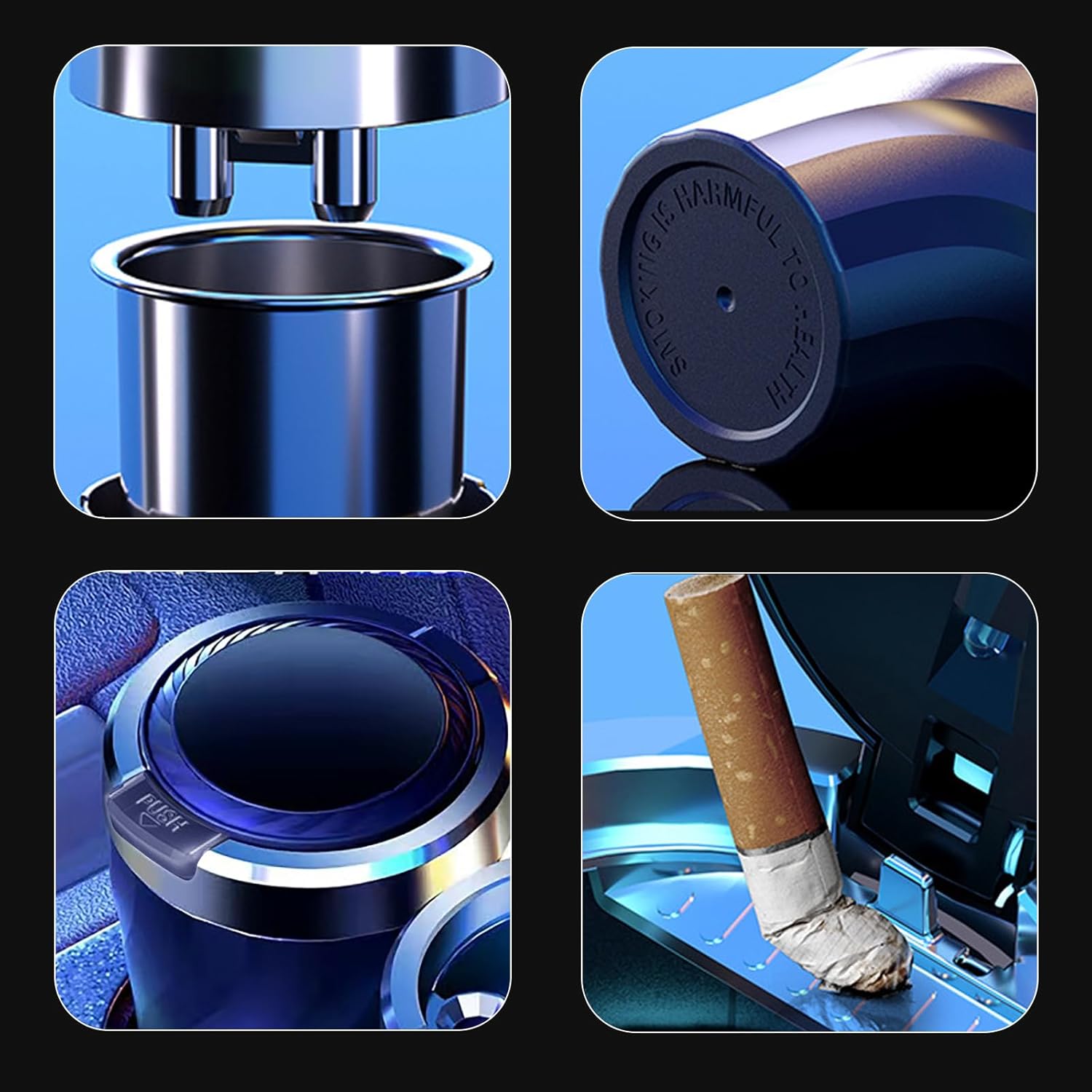 Scrumiera auto eleganta si compacta, Anti-Miros