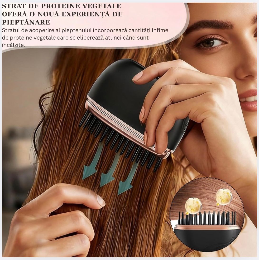 Perie electrică de îndreptat părul – mini & fără fir