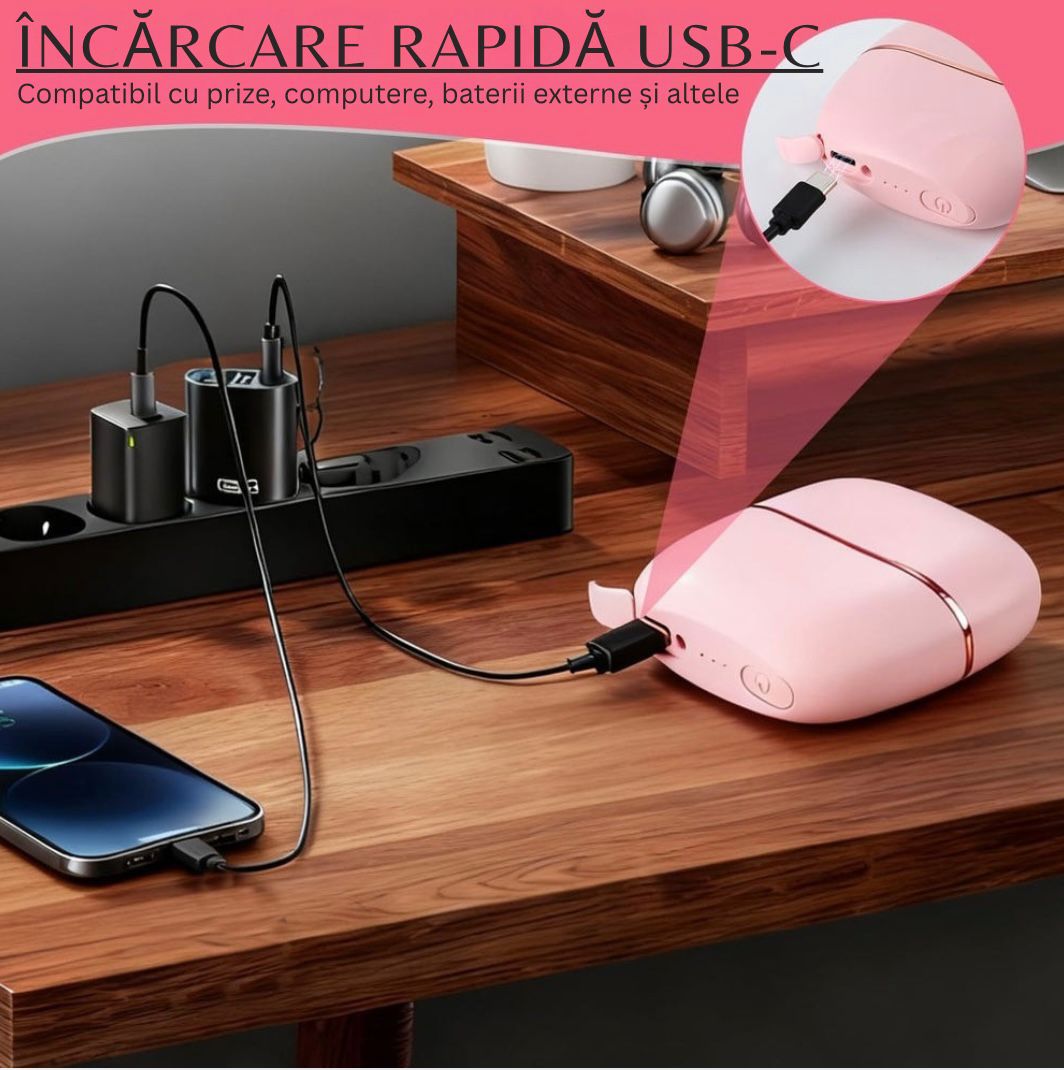 Perie electrică de îndreptat părul – mini & fără fir